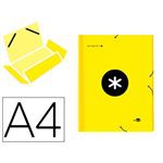 Carpeta gomas Liderpapel Antartik A4 solapas amarillo