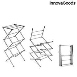 Tendedero Metálico Plegable y Extensible con 3 Alturas Cloxy InnovaGoods (11 Barras) en oferta