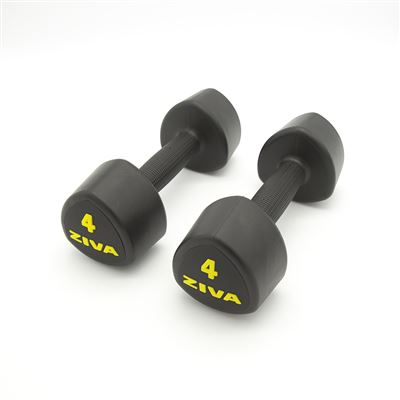 2 Mancuernas de 4 Kg Ziva Classic Studio Negras