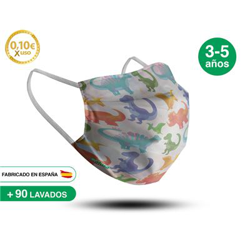 Mascarilla reutilizable 3-5 años DINOSAURIOS en oferta