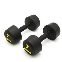 2 Mancuernas de 7 Kg Ziva Classic Studio Negras en oferta