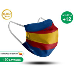 Mascarilla adulto reutilizable +12 años BANDERA RASGADA precio