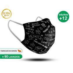 Mascarilla reutilizable adulto +12 años FUCKING VIRUS en oferta