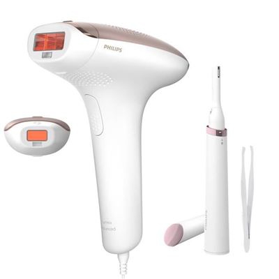 Depiladora de luz pulsada Philips BRI927 / 99 IPL Lumea + recortadora de cuerpo y cara + pinzas