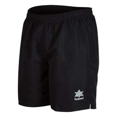 Pantalón Corto Deportivo Luanvi Tour Negro Microfibra Talla: XL