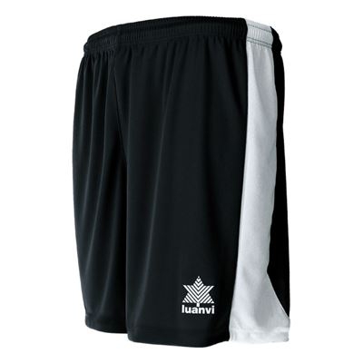 Pantalón Corto Deportivo Luanvi Premium Blanco/Negro Talla: 4XS