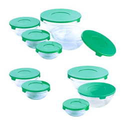 Set 10 tupperware Renberg Vidrio color Verde en oferta