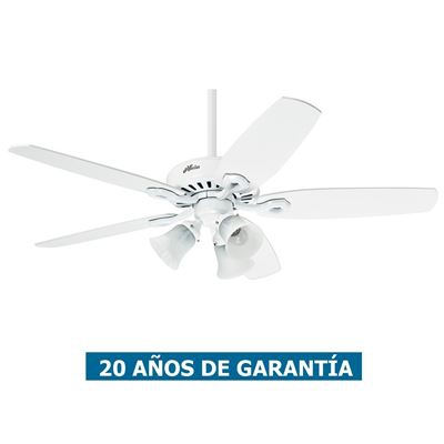 Ventilador de techo con luz Hunter 50560 Builder Plus 132 blanco / blanco