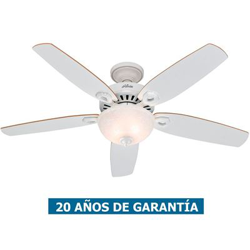 Ventilador de techo con luz Hunter 50570 Builder Deluxe 132 blanco / blanco precio