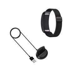 Kit Pulsera Milanese Loop Cierre Magnético + Cargador Usb Charger Samsung Gear Fit 2 Negro precio