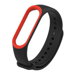 Pulsera de Silicona para Xiaomi Mi Band 3, Negro & Rojo características