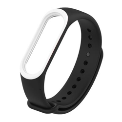 Pulsera de Silicona para Xiaomi Mi Band 3, Negro & Blanco precio