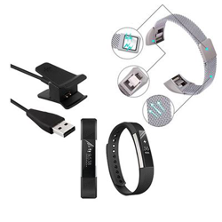 Kit Pulsera Milanese Loop Cierre Magnético + Cargador Usb Charger + Película Protectora Pantalla Gel Full Cover Fitbit Alta Cinza características