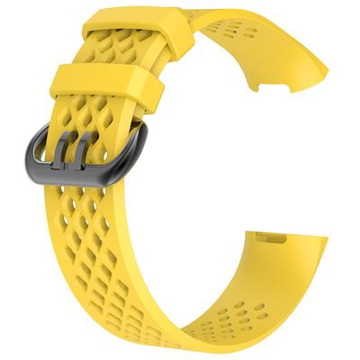 Pulsera de Silicona para Fitbit Charge 3 (6.5-9inch), Amarillo