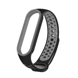 Pulsera Blutech recambio Xiaomi Mi Band 5 TPU Agujeros Negro y Gris precio