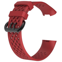 Pulsera de Silicona para Fitbit Charge 3 (6.5-9inch), Rojo precio