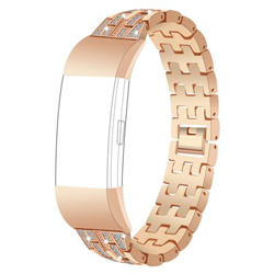 Correa FitBit Charge con diamantes de imitación metálicos Oro en oferta