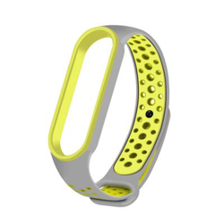 Pulsera Blutech recambio Xiaomi Mi Band 5 TPU Agujeros Gris y Amarillo precio