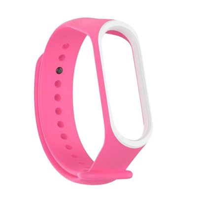 Pulsera de Silicona para Xiaomi Mi Band 3, Blanco & Rosa