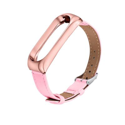 Pulsera de Silicona y marco de metal para Xiaomi Mi Band 3 /4, Rosa precio