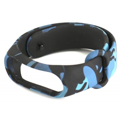 Recambio pulsera Blutech compatible con Xiaomi Mi Band 3 / 4 Dibujos Camuflaje (Azul-Negro) precio