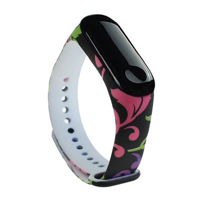 Pulsera de TPU para Xiaomi Mi Band 3 /4, Bk & Pp & Pk & Gn