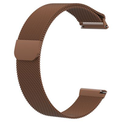 Pulsera de Acero inoxidable reemplazo para Fitbit Versa (195mm), Marron en oferta