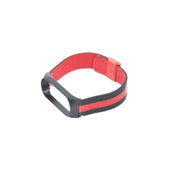 Recambio pulsera Blutech Metal compatible con Xiaomi Mi Band 3 / 4 Color Negro y Rojo en oferta