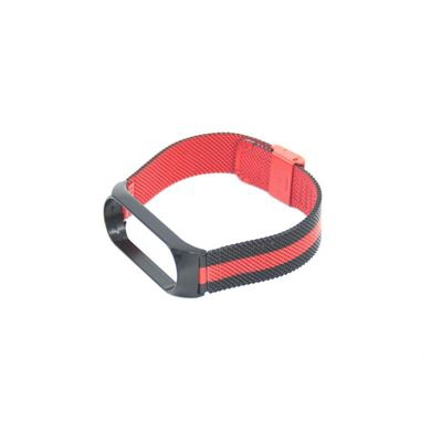 Recambio pulsera Blutech Metal compatible con Xiaomi Mi Band 3 / 4 Color Negro y Rojo