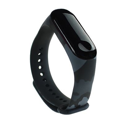 Pulsera de TPU para Xiaomi Mi Band 3 /4, Camuflaje gris