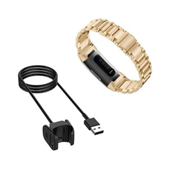 Kit Pulsera Acero Stainless Lux + Herramienta + Cargador Usb Charger Fitbit Charge 3 oro características