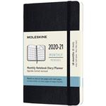 Agenda Moleskine 2020/2021 mes visto pocket tapa blanda negro