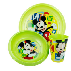 Set de menaje de plástico Mickey Mouse Verde precio