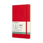 Agenda Large 2021 Semana Vista Horizontal Tapa Blanda Moleskine Rojo