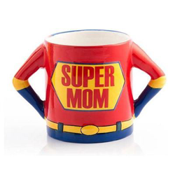 Taza Super Mom de Cerámica de Gres 11 x 10cm, 500ml en oferta