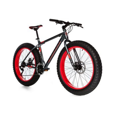 Bicicleta Montaña Moma Bikes SHIMANO FAT 26"Alu, 21V, Doble Freno Disco. Gris talla L-XL