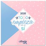 Calendario de pared 2020 Erik 30x30 multilingüe Amelie rosa características