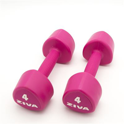 2 Mancuernas de 4 Kg Ziva Chic Studio Rosa en oferta