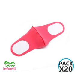 Pack 20 Mascarillas Reutilizables Infantil O91 Color Rosa precio