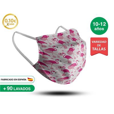 Mascarilla reutilizable 10-12 años FLAMINGO