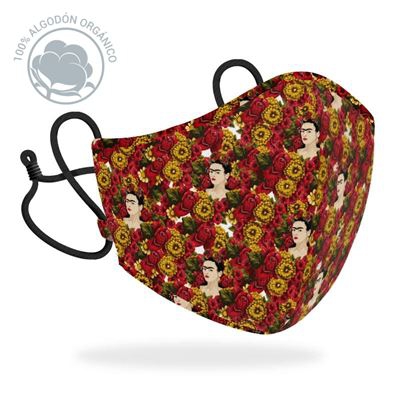 Mascarilla R40 Frida Red flowers Junior