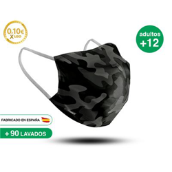 Mascarilla reutilizable adulto +12 años CAMUFLAJE en oferta