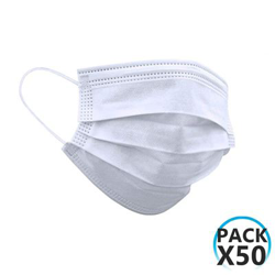 Pack 50 Mascarillas Higiénicas No Reutilizables Blanco O91 en oferta