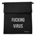 Funda de tela Fisura porta mascarillas fucking virus en oferta