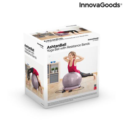 Pelota de Yoga con Anillo de Estabilidad y Bandas de Resistencia AshtanBall InnovaGoods en oferta