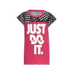 Camiseta de Manga Corta Nike 848-A72 Rosa Talla 6-7 Años precio