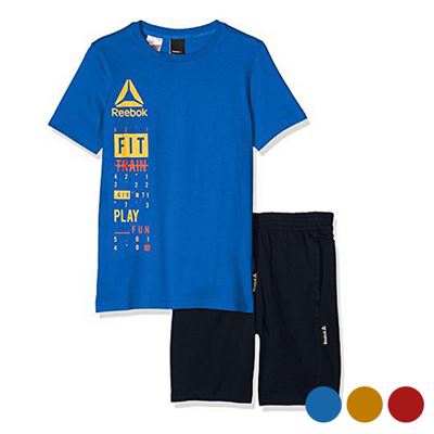 Conjunto Deportivo para Niños Reebok B ES SS Azul Talla 5-6 Años