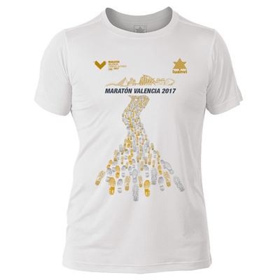 Camiseta Deportiva de Manga Corta Luanvi Maraton Blanco (M)