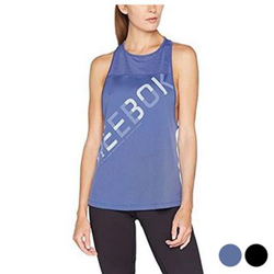 Camiseta de Tirantes Mujer Reebok Wor Graphic Mesh Tank Talla M Negro en oferta