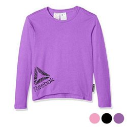 Camiseta de Manga Larga Infantil Reebok G ES LS Tee Talla XS Morado en oferta